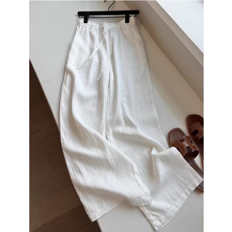 Korean White Cotton Linen Wide - Korean Lifestyle review and price